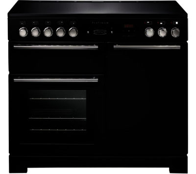 Rangemaster Platinum 100 Electric Induction Range Cooker - Black & Chrome